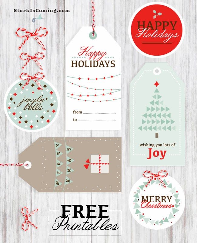 FREE Printable Holidays Tags